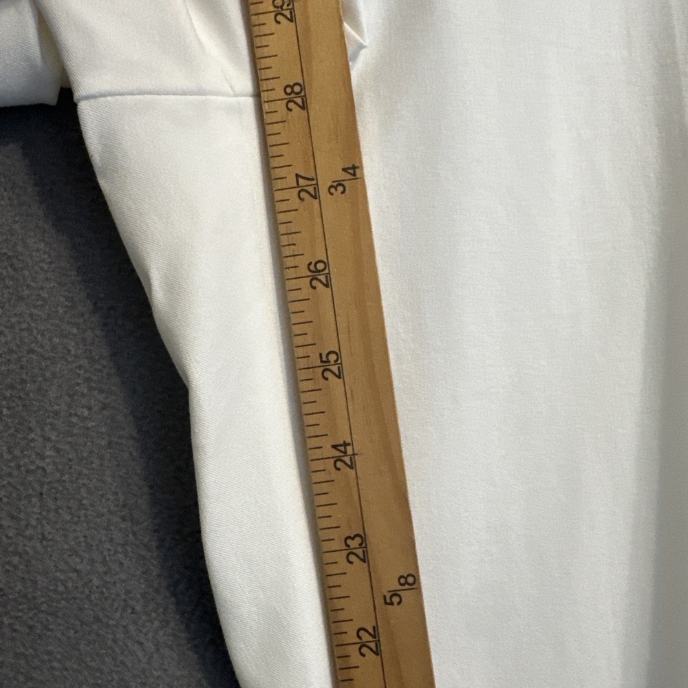 NWT Gunex Cotton Silk Slim Tapered Pants Women's Size 10 Cream Old Money Italy - Picture 6 of 11